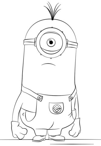 One Eyed Minion Tim Coloring Page